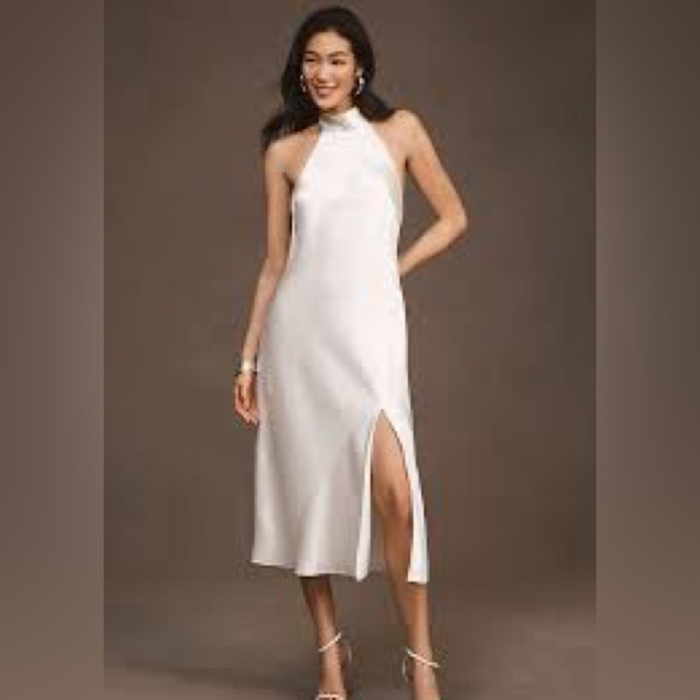 Sachin & Babi Violet Halter Midi Dress From Anthropologie Size Large - Worn once